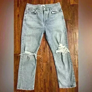 AGOLDE Riley High Rise Straight Jean in Blitz